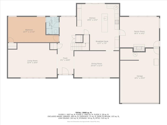 525 Green Pl, Woodmere, NY 11598 - home floor plan