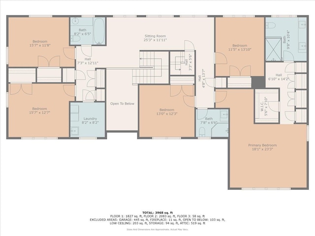 525 Green Pl, Woodmere, NY 11598 - floor plan / room layout