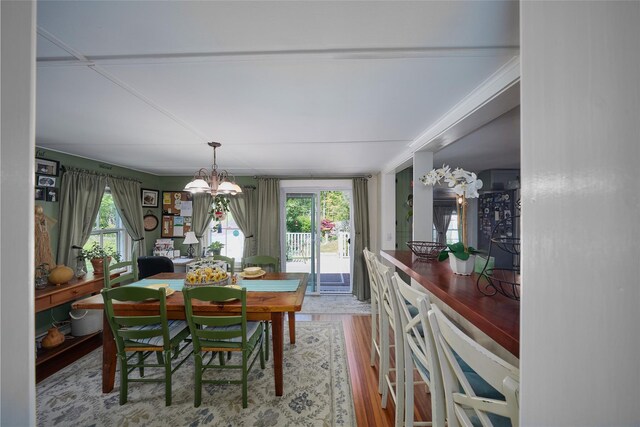 3 Rock Pl, Stanfordville, NY 12581 - dining space with wood finished floors, healthy amount of natural light, and a chandelier