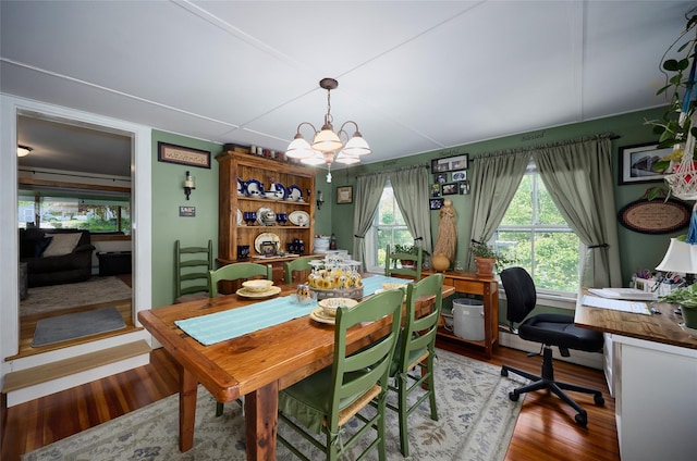 3 Rock Pl, Stanfordville, NY 12581 - dining room featuring wood finished floors, a chandelier, and an office area