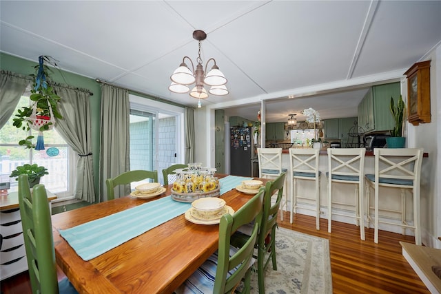 3 Rock Pl, Stanfordville, NY 12581 - dining area featuring a chandelier and wood finished floors