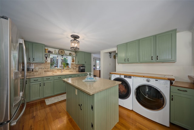 3 Rock Pl, Stanfordville, NY 12581 - laundry room featuring washer and clothes dryer and wood finished floors