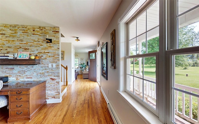 395 Toleman Rd, Washingtonville, NY 12575 - hallway with light wood-style flooring and baseboards
