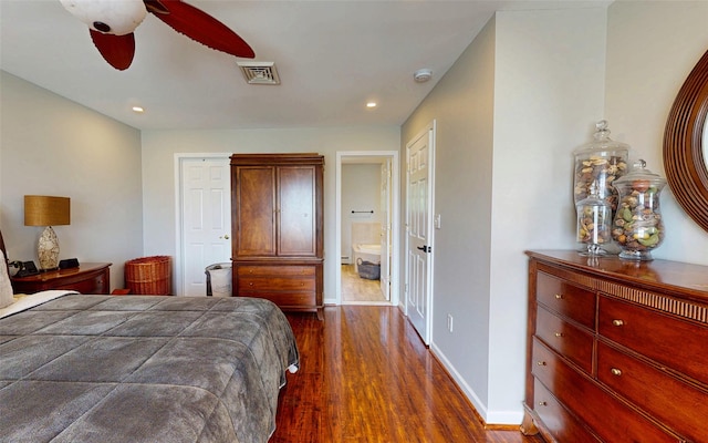 395 Toleman Rd, Washingtonville, NY 12575 - bedroom featuring dark wood-type flooring, baseboards, and recessed lighting