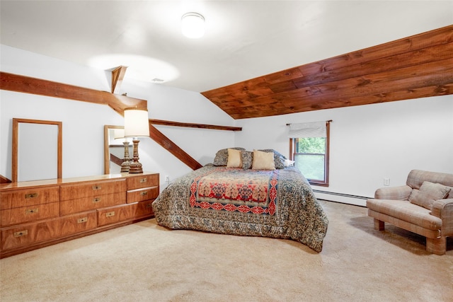 66 Susan Dr, Newburgh, NY 12550 - carpeted bedroom with baseboard heating and vaulted ceiling