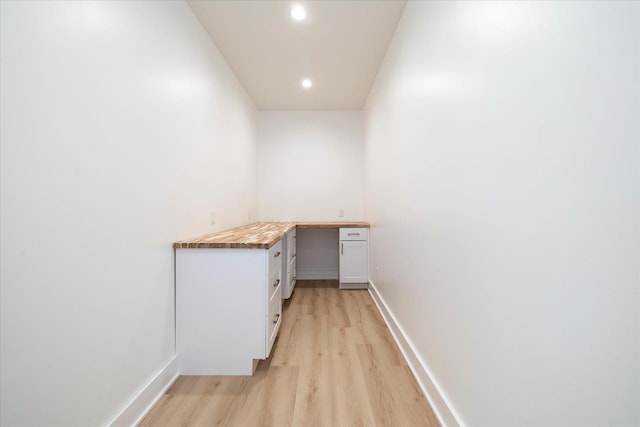 480 Ackerly Pond Ln, Southold, NY 11971 - hall with light wood-type flooring, recessed lighting, and baseboards