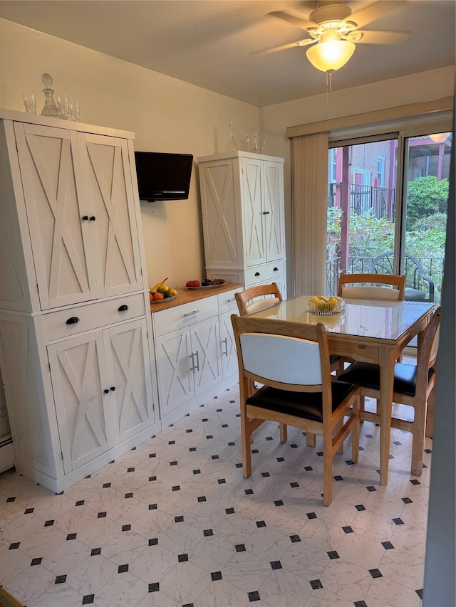35 Bon Aire Cir Unit 8113, Suffern, NY 10901 - dining space with a ceiling fan and light floors