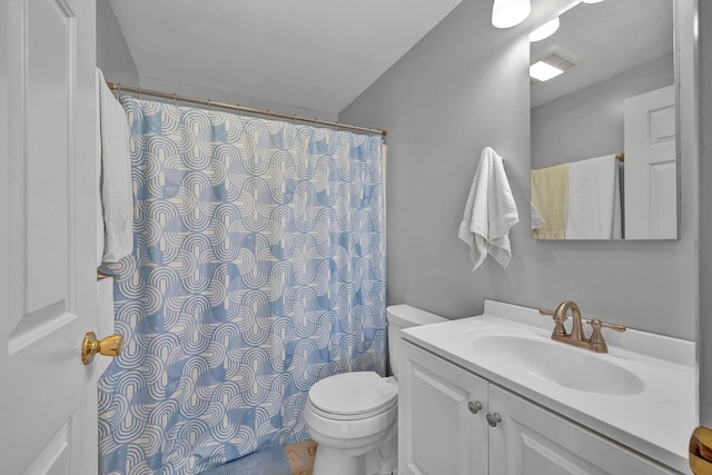 232 County Route 49, Slate Hill, NY 10973 - bathroom featuring vanity, toilet, and curtained shower