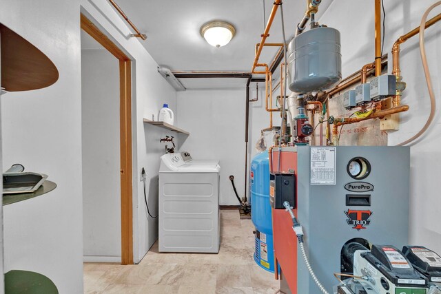 232 County Route 49, Slate Hill, NY 10973 - utility room with independent washer and dryer and a heating unit