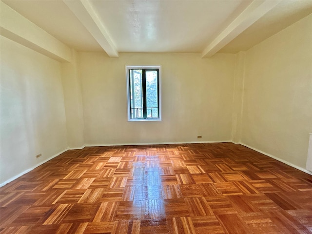 1522 Unionport Rd Unit 6C, Bronx, NY 10462 - spare room with beam ceiling