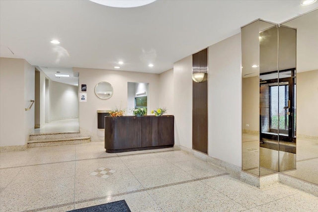 4320 E Van Cortlandt Park E Unit 5E, Bronx, NY 10470 - reception area with recessed lighting and stairs