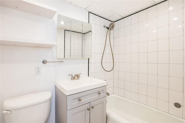 397 N Broadway Unit 3E, Yonkers, NY 10701 - bathroom with toilet, vanity, and shower / bathtub combination