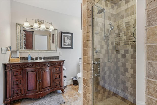 26 Wilson St, Port Jefferson Station, NY 11776 - full bathroom featuring a stall shower, toilet, vanity, and baseboards