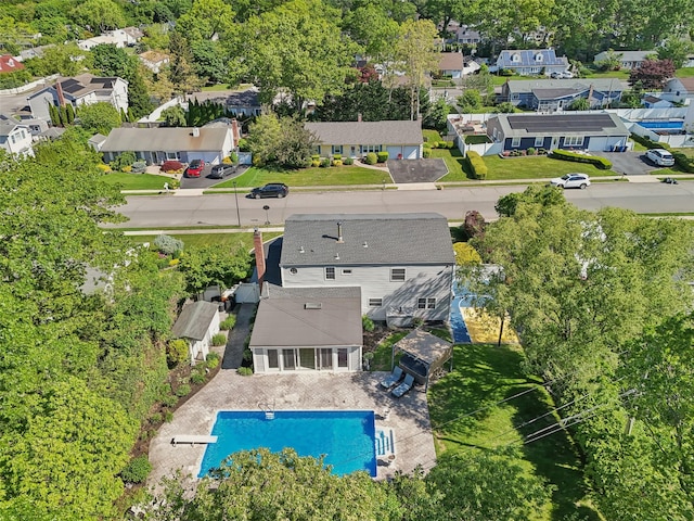 26 Wilson St, Port Jefferson Station, NY 11776 - aerial view of residential area featuring a pool area