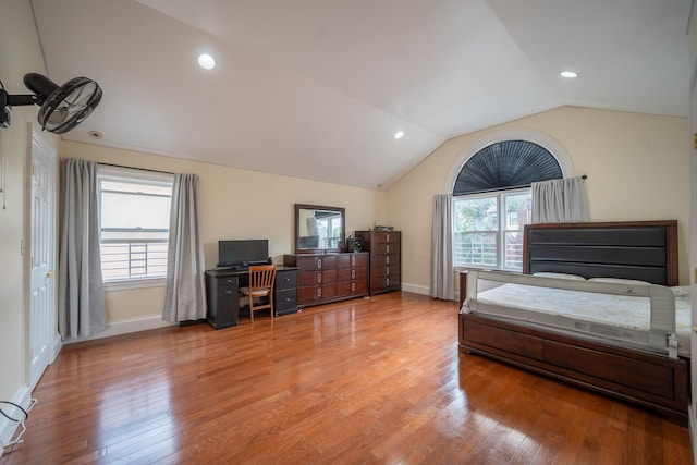580 Valley Ave, Yonkers, NY 10703 - bedroom featuring lofted ceiling, light wood finished floors, and recessed lighting