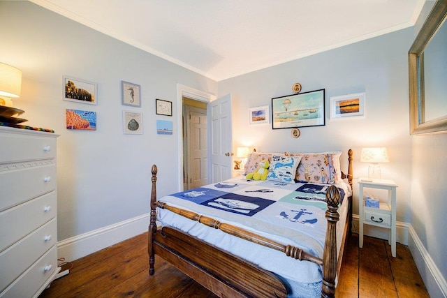 9 Ireland Ave, Wappingers Falls, NY 12590 - bedroom featuring wood-type flooring, baseboards, and crown molding