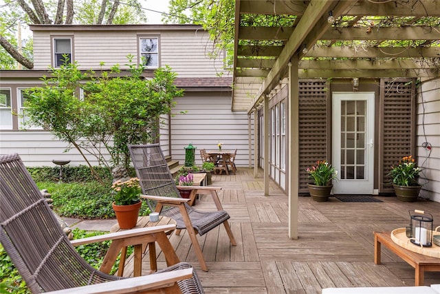 24 Jolliffe Ln, Congers, NY 10920 - wooden terrace with a pergola