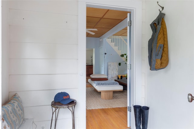 24 Jolliffe Ln, Congers, NY 10920 - hallway featuring light wood finished floors and stairway
