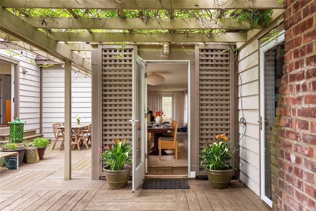 24 Jolliffe Ln, Congers, NY 10920 - wooden terrace featuring a pergola