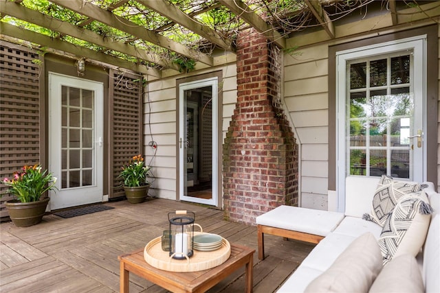 24 Jolliffe Ln, Congers, NY 10920 - deck featuring a pergola