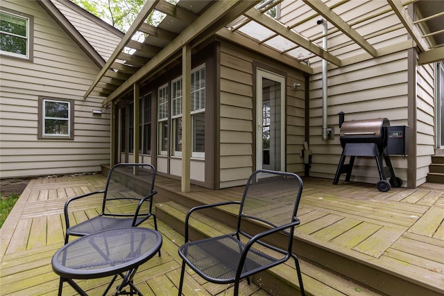 24 Jolliffe Ln, Congers, NY 10920 - wooden terrace featuring a pergola