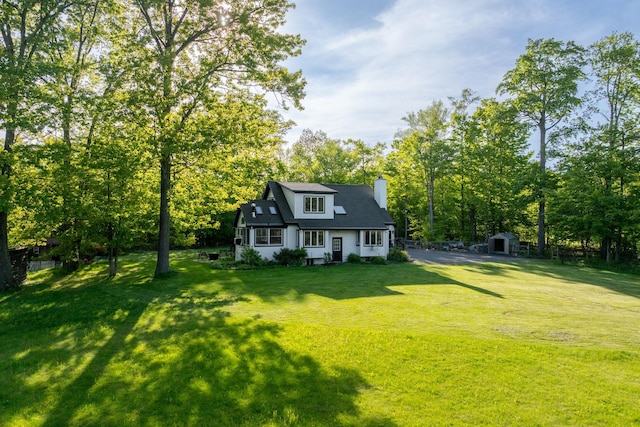 285 County Road 20, Cairo, NY 12413 - view of front of home with a chimney and a front lawn