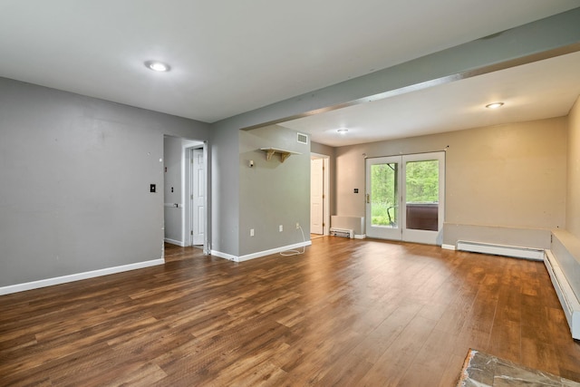 22 Rosio Ln, Modena, NY 12548 - empty room featuring wood finished floors, baseboards, a baseboard radiator, a baseboard heating unit, and recessed lighting