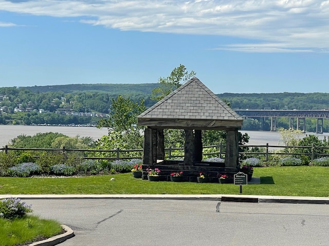 view of home's community featuring a water view