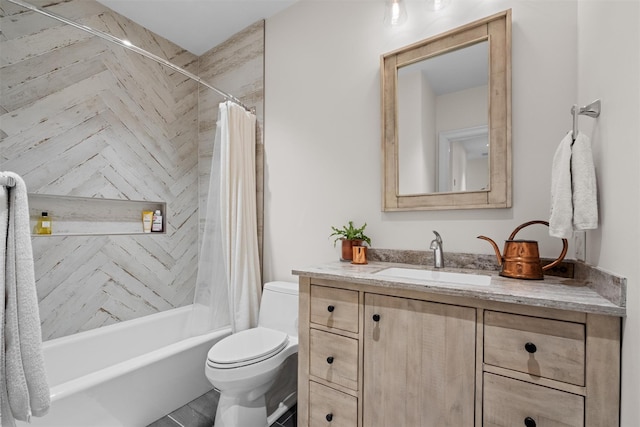 17 River Ridge Court, Beacon, NY 12508 - full bathroom featuring vanity, shower / bath combo with shower curtain, and toilet