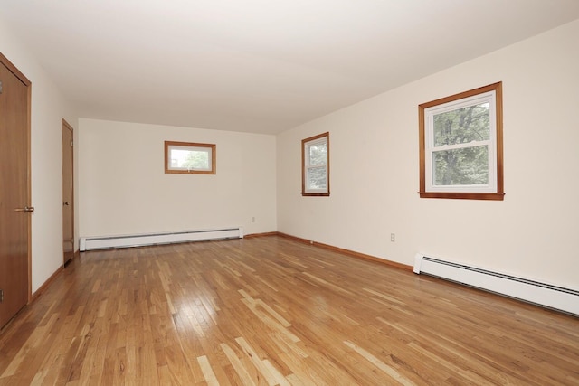 19 Verona Ct, New City, NY 10956 - unfurnished room featuring baseboard heating, healthy amount of natural light, and light wood finished floors
