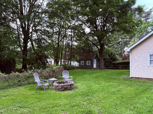 284 Titusville Rd, Poughkeepsie, NY 12603 - view of yard with a fire pit
