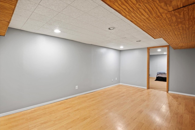 12 Debragga Ave, East Moriches, NY 11940 - finished basement featuring wood finished floors, baseboards, and recessed lighting