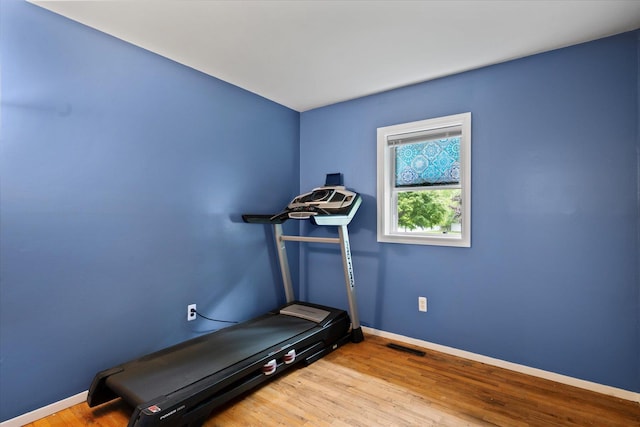 12 Debragga Ave, East Moriches, NY 11940 - exercise area with baseboards and wood finished floors