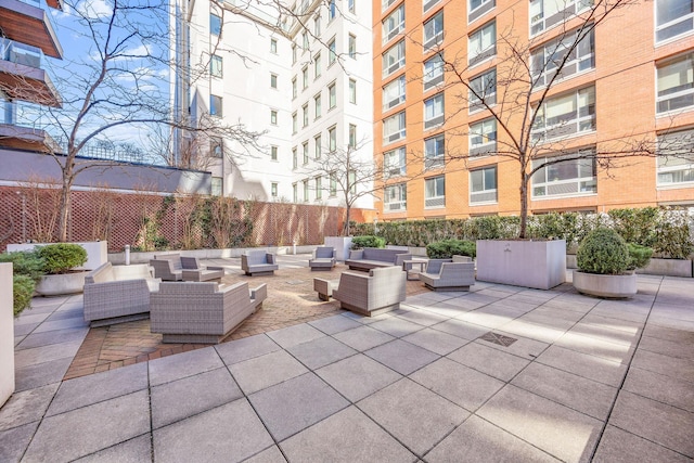 555 W 23rd St Unit S3Q, New York Manhattan, NY 10011 - view of patio / terrace featuring outdoor lounge area