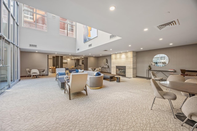 555 W 23rd St Unit S3Q, New York Manhattan, NY 10011 - lobby featuring a towering ceiling and recessed lighting