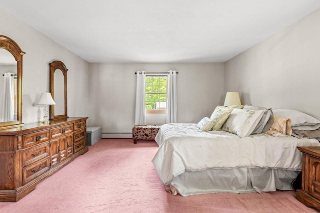 18 Stuyvesant Cir E, East Setauket, NY 11733 - carpeted bedroom with a baseboard radiator