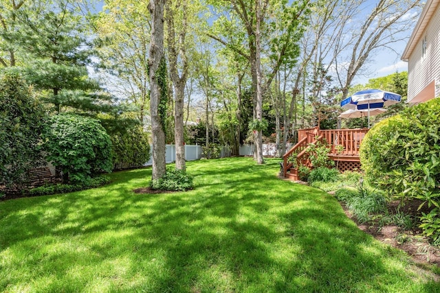 18 Stuyvesant Cir E, East Setauket, NY 11733 - view of yard featuring a deck