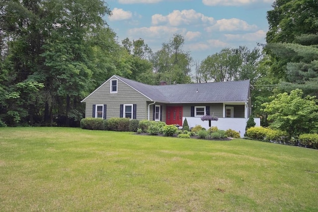 4 Southview Rd, Chappaqua, NY 10514 - view of front of home featuring a front yard and a chimney