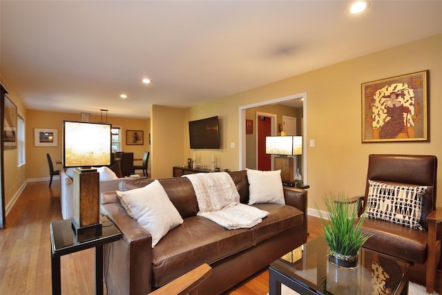 4 Southview Rd, Chappaqua, NY 10514 - living room with recessed lighting, wood finished floors, and baseboards