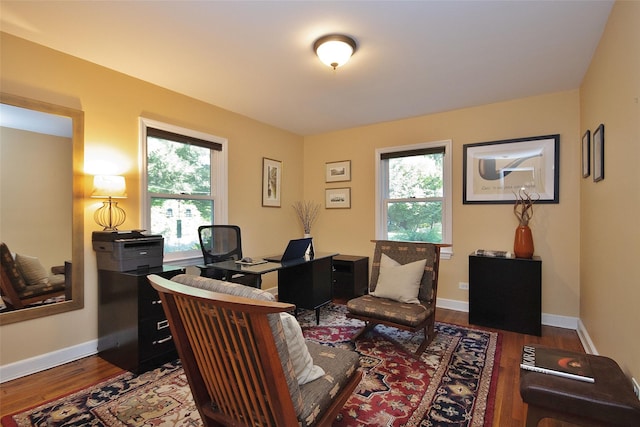 4 Southview Rd, Chappaqua, NY 10514 - office area featuring wood finished floors, healthy amount of natural light, and baseboards