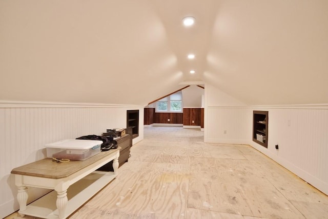 4 Southview Rd, Chappaqua, NY 10514 - additional living space featuring lofted ceiling, wainscoting, and recessed lighting