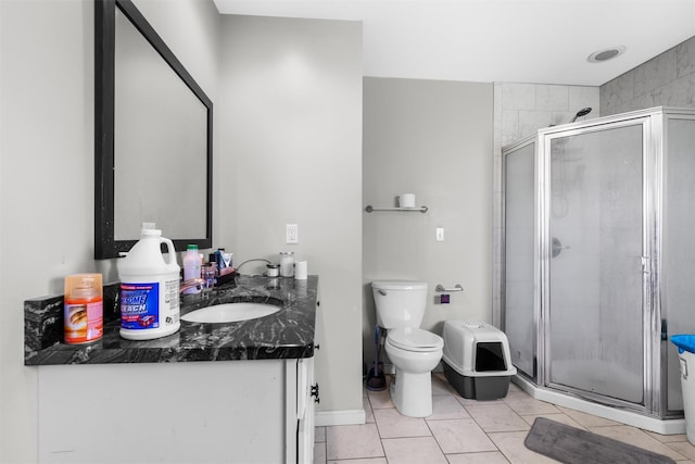448 Old Mountain Rd, Port Jervis, NY 12771 - full bath with a stall shower, vanity, toilet, and tile patterned floors