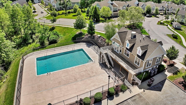 37 Lindentree Ln, Middletown, NY 10940 - aerial perspective of suburban area featuring a pool area