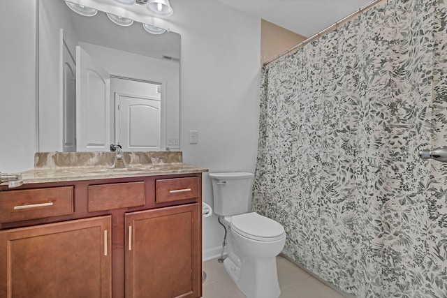 37 Lindentree Ln, Middletown, NY 10940 - full bath featuring toilet, vanity, tile patterned floors, and curtained shower