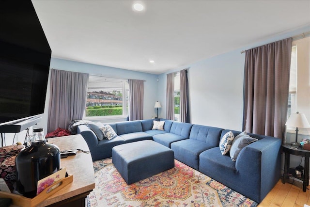 545 Mount Ave, West Babylon, NY 11704 - living area with light wood finished floors and recessed lighting