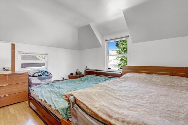 34-08 Murray Ln, Flushing, NY 11354 - bedroom featuring vaulted ceiling and hardwood / wood-style flooring