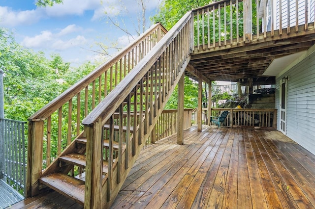 20 S St S, Highland Falls, NY 10928 - wooden terrace featuring stairs