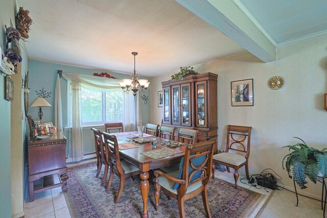 2 Mohican Rd, Newburgh, NY 12550 - dining space featuring a chandelier