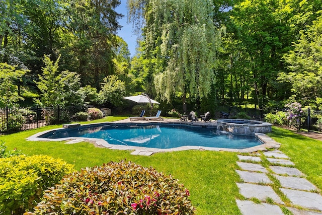 5 Club Way, Mount Kisco, NY 10549 - view of pool featuring a pool with connected hot tub and a patio area