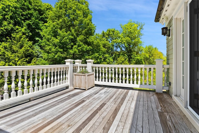 5 Club Way, Mount Kisco, NY 10549 - wooden deck with view of wooded area